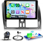 4G+128G Autoradio Android 15 f&uuml;r Volvo XC60 2008-2013, 9 Zoll Incell HD Touchscreen mit Drahtlos Carplay Android Auto, Auto Radio mit Bluetooth GPS Wi-Fi USB FM RDS Radio R&uuml;ckfahrkamera