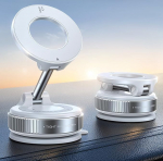 JOYROOM vaakum telefoni hoidja auto magnet - 2026 Magsafe auto kinnitus [24 XN55 magnetid & tugevaim geel] 360&deg; reguleeritav metallvarre mobiiltelefoni hoidja auto iminapad iPhone 17 16 15 14 13 12