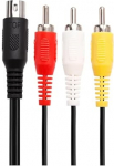 6ft AV Audio Video Composite TV kaabel, mis &uuml;hildub Genesis 1/Mega Drive 1/Master System 1'ga