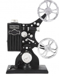 Vintage filmiprojektori mudel, mis on valmistatud vaigudekoratsioonist, k&auml;sitsi valmistatud filmiprojektori mudel, retro disain vintage filmiprojektor, vintage filmiprojektori mudel s&otilde;pradele