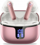 Bluetooth-k&otilde;rvaklapid, traadita Bluetooth 5.4 k&otilde;rvaklapid 4 ENC m&uuml;ravastase mikrofoniga, 48 tundi HiFi Stereo traadita k&otilde;rvaklapid LED-ekraaniga, IP7 veekindlad k&otilde;rvaklapid spordi jaoks