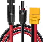 P&auml;ikesepistiku ja XT90 kaabli 10AWG p&auml;ikeselaadimiskaabel XT90 pikenduskaabel, mis &uuml;hildub Bluetti elektrijaamaga 150 cm (XT90 Female)