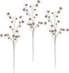 Kunstlik Mini Thistle Branch Rose Metallic Set of 3 Kunstlik Branch Dekoratiivne taim Noble Thistle Branch j&otilde;ulukaunistus Single Flower Talvine lill Kunstlilled Kunstlilled Kunstlikud lilled
