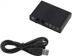 Dioche USB kuni 5.1 USB v&auml;line helikaart 6 kanaliga ja v&auml;line digitaalne optiline SPDIF audio v&auml;ljund PC-le