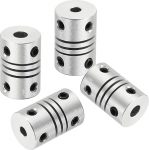 hankekaart Flexible Kupplungen, 3 mm kuni 4 mm, Gelenkverbinder aus Aluminiumlegierung, flexible Wellenkupplungen, Motorkupplung f&uuml;r 3D-Drucker, CNC-Maschine, Motorf&uuml;hrung, DIY-Encoder D12 x L 18 mm