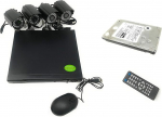 TEMPO DI SALDI DVR CCTV Kit with 4 Channels + 4 Infrared Cameras + Hard Drive 500GB