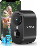 Xega 4G LTE v&auml;li- ja siseruumide valvekaamera SIM-kaardiga, 2K HD ilma WLAN-kaamerata, kaasaskantav, 6000 mAh aku, PIR liikumistuvastus, 3MP v&auml;rviline &ouml;&ouml;n&auml;gemine, 2-suunaline heli, h&auml;ire, TF/pilv, IP65