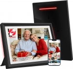 Frameo digitaalne fotoraam 10,1-tolline WiFi koos LED-muljetulega - 32 GB m&auml;lu, puuteekraan HD 1280 x 800, automaatne p&ouml;&ouml;ramine, kohene fotode jagamine rakenduse kaudu