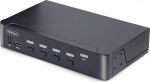 StarTech. com 4-Port 8K KVM Switch DisplayPort 1.4, 8K 60Hz / 4K 144Hz, DP 1.4, 2x USB 3.0 pordid, 4x USB 2.0 HID pordid, KVM DisplayPort l&uuml;liti, nupud ja kiirklahvid, MST (D86A2-4-PORT-8K-KVM)