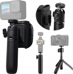 ULANZI MT88 Mini statiiv, Selfie Stick koos kinnituse ja actionkaamera adapteriga, laua statiiv k&uuml;lma kingaga, reisistatiiv action-kaamerale, DJI Pocket3 jaoks, Insta 360 X5 jaoks, Osmo Action 5 4 3 jaoks