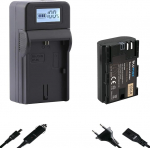Blumax aku &uuml;hildub Canon LP-E6NH [2600 mAh] + kiirlaadija LP-E6N LP-E6 Canon EOS R R5 R6 II R7-5D Mark III IV - 6D 7D 60D 80D 90D jaoks.