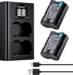 ENEGON NP-W235 akulaadijakomplekt - topeltlaadimispesa X-T5, X-T4, GFX100 II, GFX100S II, GFX 100S, GFX 50S II, GFX100RF, VG-XT4, X-H2S, X-H2 ja X-S20 jaoks (2 x 2600mAh akut).