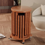 6-in-1 pesitsev tool 360&deg; vaiksete ratastega virnastatav t&auml;ispuit magamistoas elutoa terrassile - mobiilsed &uuml;mmargused k&uuml;ljelauad t&auml;iuslik lillestend ja voodipoolne hoiukoht