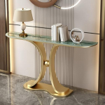 Moodne fuajee laud kivikonsool esikusse t&ouml;&ouml;stusliku disaini diivanilauad elutuppa koridori kontorisse v&auml;ikesesse ruumi (must+must, 150cm)