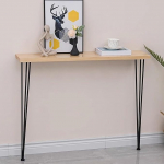Schmaler Konsolentisch, Sofatisch aus Holz, Wandtisch f&uuml;r Eingangsbereich, Flur oder Wohnzimmer, Einfache Montage(Black,70 * 20 * 80cm/28 * 8 * 31in)