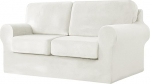 MINGPINHUIUS Diivanikate 2-kohaline 5-osaline komplekt - Super pehme paks Stretch Velvet Diivan Slipcovers Diivan Kaitsekate koos eraldi 2 seljatoe kattega ja 2 istmepadja kattega elutuppa