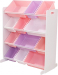 KidKraft 15450 Sort It & Store It Bin Unit-Pastels & White Store White, pastelsinine, pastelsinine