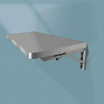 Wandmontierter, klappbarer Esstisch aus Edelstahl - platzsparendes Metalldesign f&uuml;r K&uuml;che, Esszimmer oder Waschk&uuml;che - 80 x 30 cm, stilvoll und langlebig