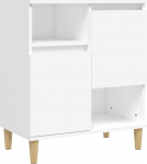 vidaXL Sideboard, 4-kohaline kapp, 2 uksega, Highboard, puidust jalgadega elutoa kapp, kapp, k&uuml;lgkapp, valge puitmaterjaliga kapp