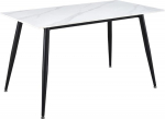 Meubletmoi Ryder 2 V&auml;ike s&ouml;&ouml;gilaud 130 x 70 cm keraamiline lauaplaat massiivne valge marmoriga ja laiendatud metalljalgadega - kaasaegne k&ouml;&ouml;k