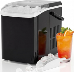 Sweetcrispy j&auml;&auml;kuubikute valmistaja kandek&auml;epidemega, isepuhastuv, 9 j&auml;&auml;kuubikut 6 minutiga, 12 kg j&auml;&auml;d 24 tunni jooksul, kompaktne 2 j&auml;&auml; suurusega, v&auml;ike j&auml;&auml;kuubikute valmistaja k&ouml;&ouml;ki, peole, kontorisse, baari, mustas toonis