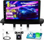 Inefala 8Core/6G+128G Android 15 Autoradio f&uuml;r Renault Megane 3 2009-2014 mit Wireless Carplay Android Auto, 9 Zoll Touchscreen Radio mit Navi GPS WiFi DSP FM/RDS Bluetooth EQ SWC R&uuml;ckfahrkamera Mic