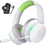 Juhtmevabad m&auml;ngukomplektid Xbox Series X|S, Xbox One, PS5, PS4, m&uuml;rasummutusega Bluetooth 5.3 juhtmevabad m&auml;nguk&otilde;rvaklapid, PC k&otilde;rvaklapid mikrofoniga, 3D Surround Sound, 45H aku, valge-roheline v&auml;rvus