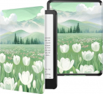 MoKo &uuml;mbris 7-tollisele Kindle Paperwhite'ile (12. Gen 2025/2026) ja Kindle Colorsoft Signature Edition 2025/2026, kerge PU-kaitsekott koos automaatse une-/&auml;rkamisfunktsiooniga PC tagak&uuml;ljega Kindle Paperwhite 2024, Lush