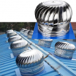IUBGFTO 20 inch/24 inch attic fan without power supply, 304 stainless steel wind turbines, attic ventilation fan for houses, factory, farm, room, 500 mm/19.6 inches