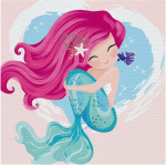Kangast laualusad, pestavad laualusad s&ouml;&ouml;gilauale, 4 tk, Mermaid Cartoon
