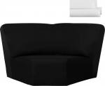 Weysat Corner Diivan Cover Milk Silk Stretch Corner Diivan Cover m&ouml;&ouml;bli kaitsja elutoa sektsiooniline tool diivan Slipcover L kuju diivan diivan ekstra iste must