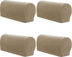 K&auml;etugede tooli katted, Stretch tugitooli diivanik&auml;etugi Cover Non-Slip Spandex pol&uuml;estrist diivanitooli k&auml;eotsad Slipcovers m&ouml;&ouml;bli kaitsja, liiv, 4 Pack