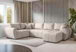 Malatya U XL Living Landscape U-kujuline XXL nurgadiivan Beež 303 cm L