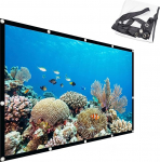 Yuragim Leinwand Beamer 100 Zoll, 16:9 HD Faltbare Projektionsleinwand Anti-Falten Tragbare Projektor Leinwand 4K kompatibel Doppelseitig Lichtdicht Heimkino Outdoor Camping Schule B&uuml;ro Pr&auml;sentation