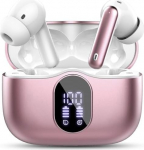 Bluetooth k&otilde;rvaklapid, traadita Bluetooth 5.4 k&otilde;rvaklapid koos rakendusega Sport In-Ear k&otilde;rvaklapid, traadita k&otilde;rvaklapid 40 tundi m&auml;nguaega, LED laadimiskohver, ENC mikrofon, Deep Bass k&otilde;rvaklapid iOS / Android (Rose Glod
