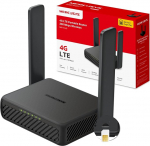 Mercusys MB113-4G LTE WLAN ruuter, mobiilne 4G ruuter kaasaskantav koos SIM-kaardiga, Cat 4 kuni 150 Mbit/s, 2 x 100 Mbit/s pordid, OpenVPN, Plug & Play, kuni 32 seadet, toitepangaga t&ouml;&ouml;tav