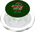 Lustiges Weihnachten im Juli Sommer Elfe Weihnachtsmann Xmas M&auml;nner Frauen PopSockets PopGrip f&uuml;r MagSafe