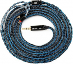 keephifi KBEAR ST16 Plus IEM kaabel 2m 16 Core 2m pikkusega 5N OCC h&otilde;betatud punutud pikenduskaabel (2.5mm, 2 Pin, must sinine)