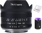 7artisans 7.5mm F2.8 APS-C Fisheye Fixed Lens for Fujifilm Fuji Cameras Like X-A1, X-A2, X-AT, X-M1, XM2, X-T1, X-T2, X-T10, X-Pro1, X-E1, X-E2