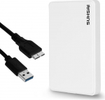 SUHSAI 1TB v&auml;line k&otilde;vaketas USB 3.0 2,5-tolline kaasaskantav v&auml;line k&otilde;vaketas k&otilde;vaketas salvestus- ja varundusketas USB k&otilde;vaketas, mis &uuml;hildub m&auml;ngukonsooli, PC, Mac, s&uuml;learvuti, lauaarvuti (valge)