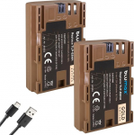 Blumax aku &uuml;hildub Canon LP-E6NH 2600 mAh LP-E6P LP-E6N LP-E6 USB Type-C laadimisportiga Canon EOS R R5 II R6 II R7 6D 7D 80D 90D