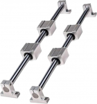 Optische Achse Lineare Schienenwelle OD 8 10 12 mm 100-600mm + SCS8UU SCS10/12UU Lineare Lagerbl&ouml;cke + SK8 10 12 Lagerunterst&uuml;tzung(12mm,500mm)