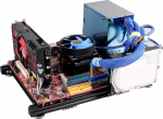 DIY avatud arvuti korpus, alumiiniumsulamist M-ATX Overclocking Test Platform Arvutikast, valmistatud kvaliteetsest 20 x 20 alumiiniumsulamist materjalist, toetab ATX tavalist suurt toiteallikat
