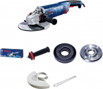 Bosch Professional Winkelschleifer GWS 24-230 JZ (2.400 Watt, inkl. Anti-Vibrations-Zusatzhandgriff, Aufnahmeflansch, Spannmutter, Schutzhaube, Zweilochschl&uuml;ssel, Karton)