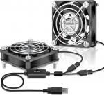 GDSTIME Pack of 2 60 mm USB ventilaator 60 x 15 mm USB PC ventilaator 5 V 60 x 60 arvutiventilaator 3 reguleeritavat kiirust ruuteri kabinetile TV box konsoolile