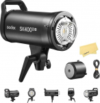 GODOX SK400III-V SK400III V SK400IIIV Professioneller Studioblitz,LZ65,0,1-1,5s Blitzfolgezeit,2,4-GHz-X-System,Bowens-Anschluss,10-W-LED-Einstelllicht f&uuml;r die Fotografie (Upgrade des Godox SK400II-V)