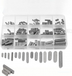 Whychstore Schl&uuml;ssel-Set f&uuml;r Parallelantriebswellen, 175-teilig, Karbonstahl, mit flachen Stiften vom Typ A, 3 mm/4 mm/5 mm/6 mm, f&uuml;r Maschinenbauanwendungen