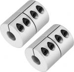QUARKZMAN 2 Stk 10 Bis 12mm Wellenkupplung 45mm L&auml;nge 32mm Durchmesser Klemmwellenkupplung Aluminiumlegierung Verbindungsst&uuml;ck Schrittmotor Kupplung F&uuml;r 3D Drucker CNC Maschine DIY Encoder