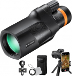 K&F Concept 12 x 50 HD Monocular Telescope IP68 Waterproof Mobile Phone Telescope with Arca Interface with Phone Clip and Tripod for Bird Watching, Hunting, Hiking, Concert