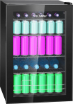 Bomann&reg; Drinks Fridge 4 Shelves | Up to 178 Cans | Fridge with Glass Door 39 dB Quiet | Fridge Drinks 115 L | Bottle Fridge | Drinks Fridge Large | Beer Fridge KSG 7290